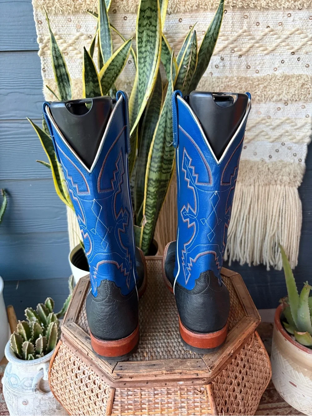 Anderson Bean Exotic Ostrich Leather Cowboy Boots Mens Size 9